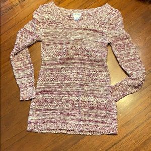 Motherhood maternity marled cranberry sweater